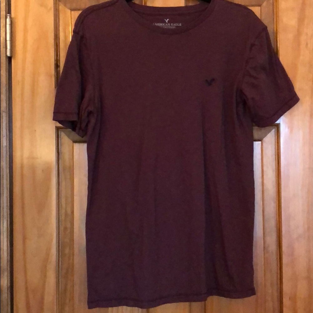 AE dark wine colored t-shirt